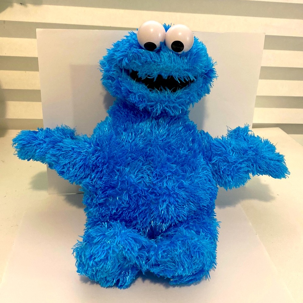 Gund Sesame Street Cookie Monster Plush Blue 12 inch pre-owned
